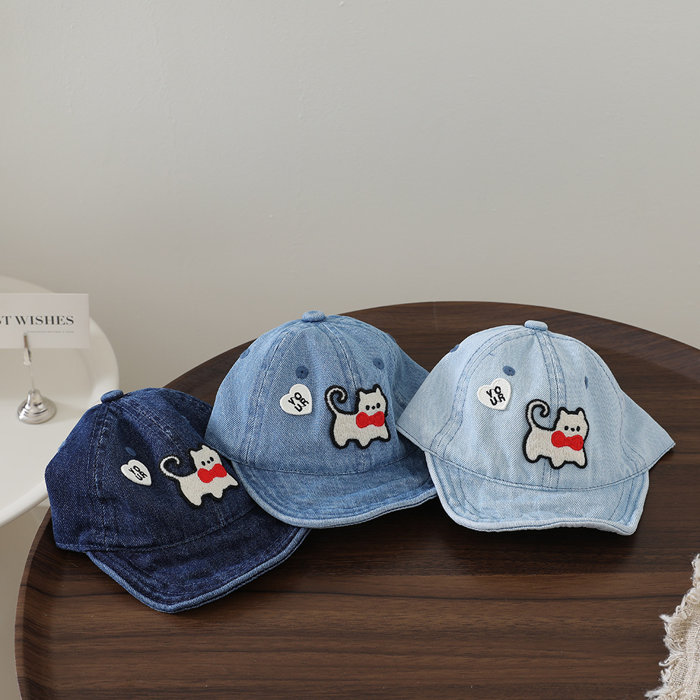 Children's washable denim soft - Embroidery Cat recension och pris