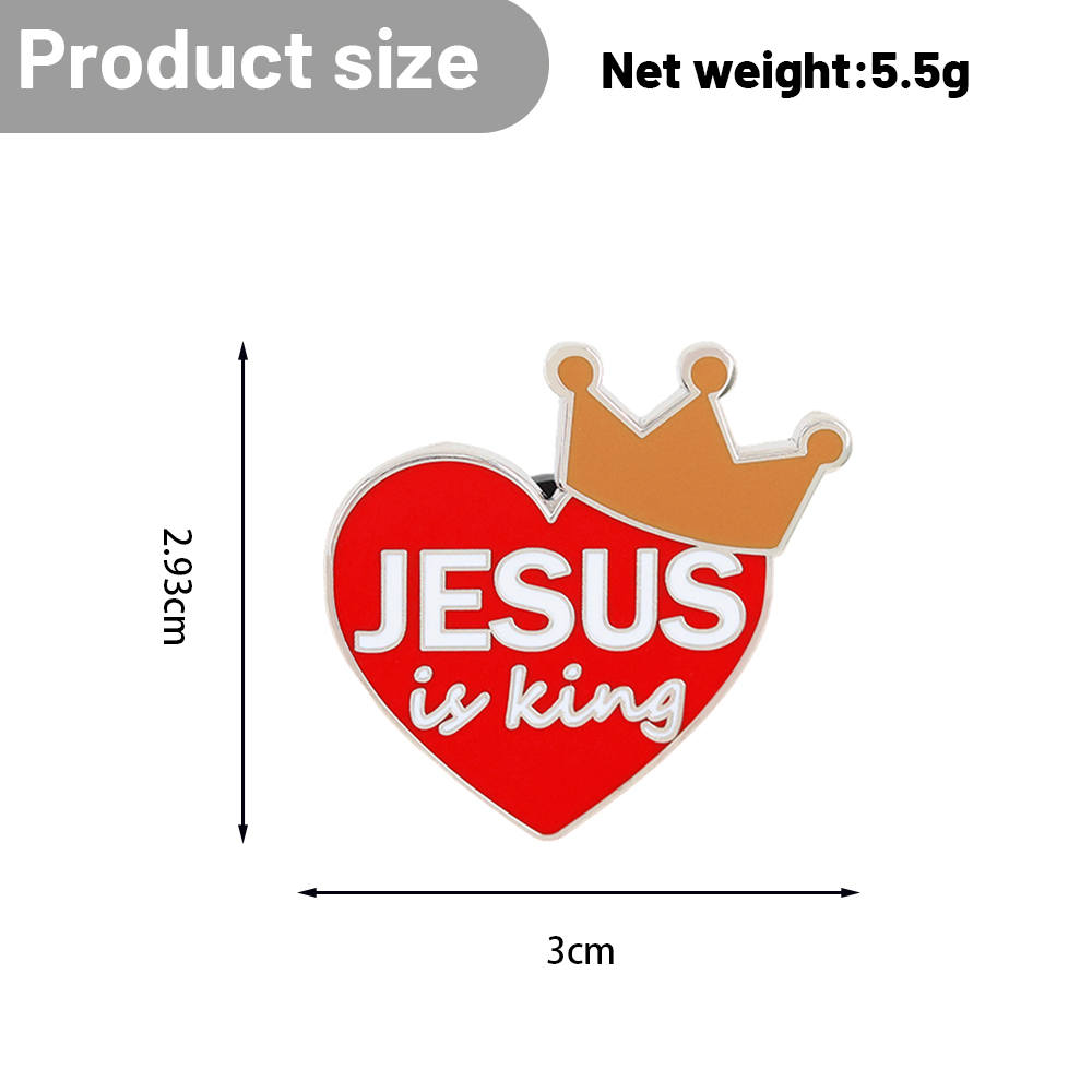 Jesus Is King Red Heart Crown  - Embroidery Jesus recension och pris