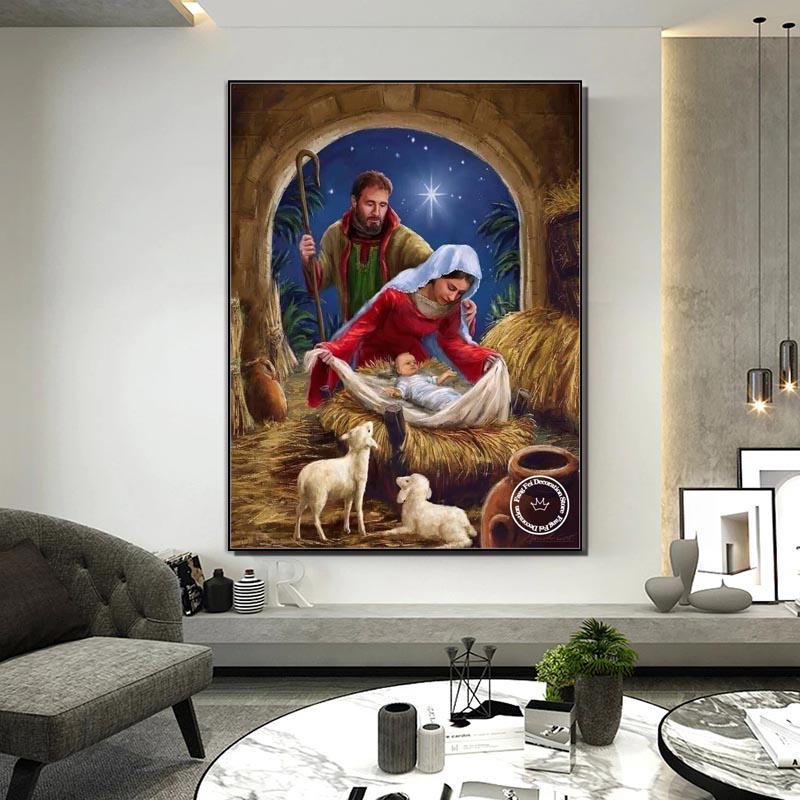 Jesus Christ Born Full Diamond - Embroidery Jesus recension och pris