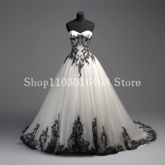 Black White Gothic Embroidered - Embroidery White Dress recension och pris