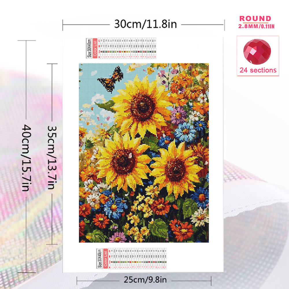 Evershine Full Square Round Di - Embroidery Daisy Flower recension och pris