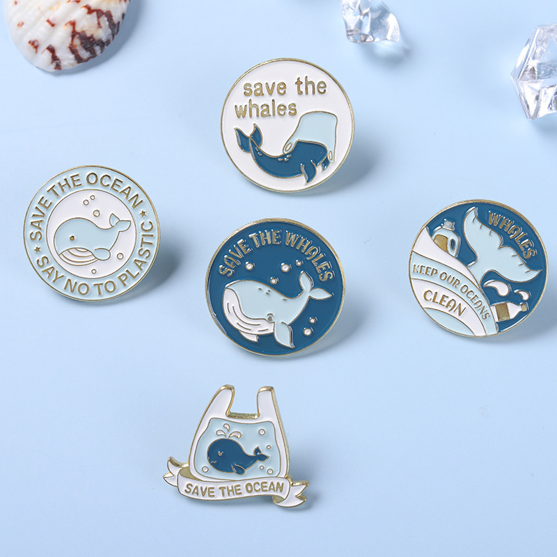 Cute Cartoon Whale Brooch Pins - Embroidery Fish recension och pris