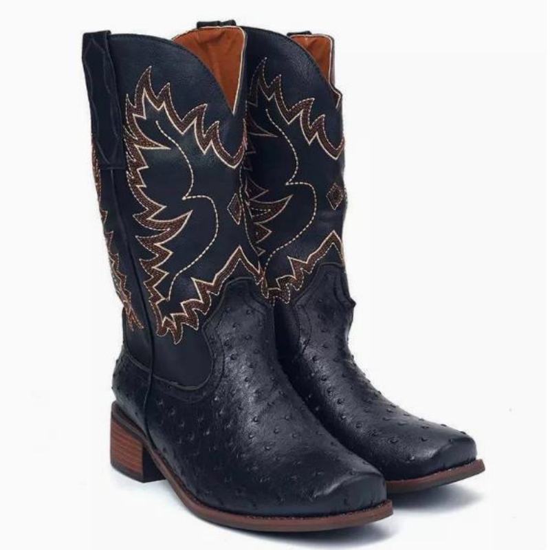 Men High Boots Embroidery Retr - Embroidery Stitches recension och pris