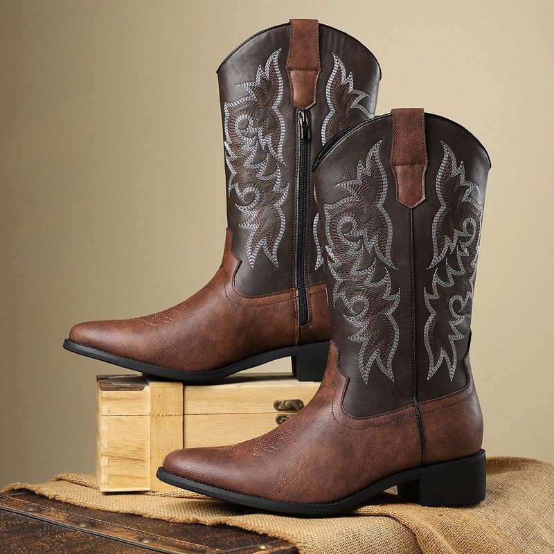NEW Men High Boots Embroidery  - Embroidery Stitches recension och pris