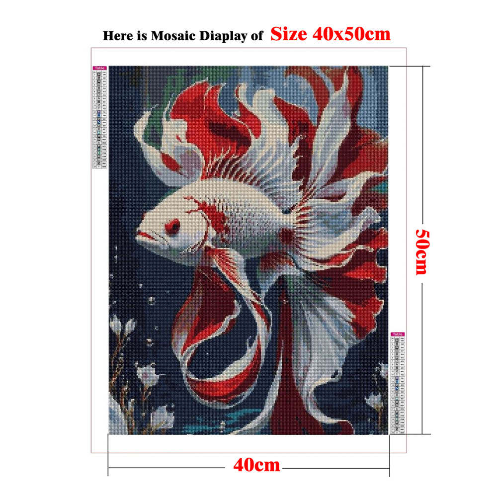 Fighting Fish Painting Betta F - Embroidery Fish recension och pris