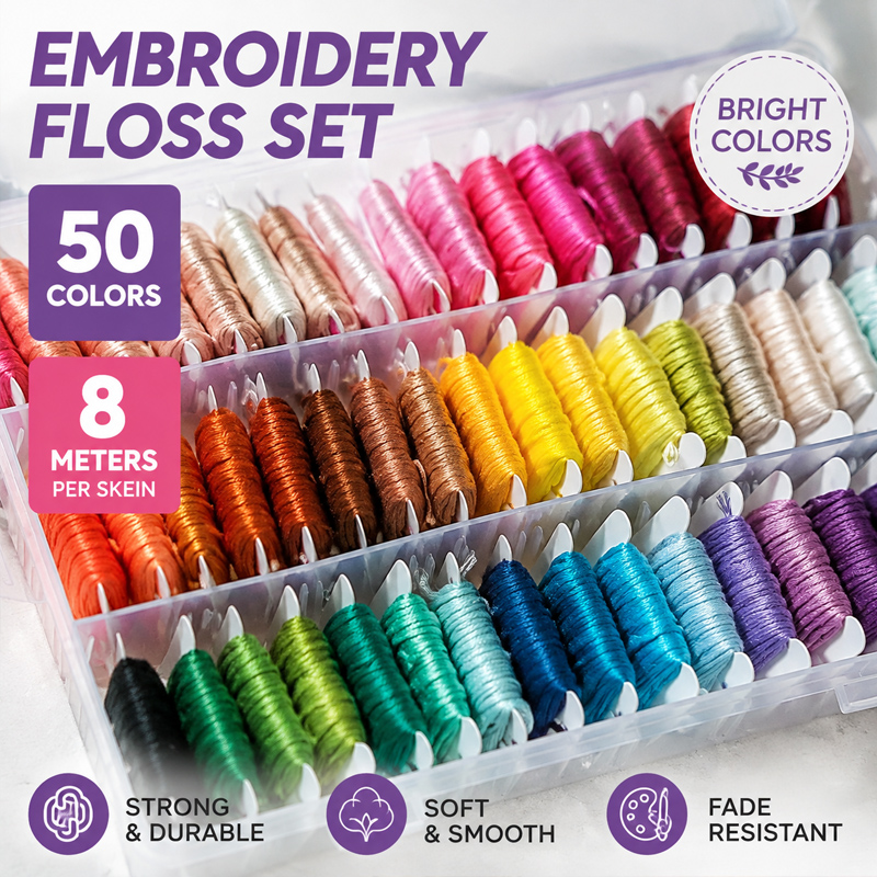 100% Cotton Embroidery Thread  - Embroidery Stitches recension och pris
