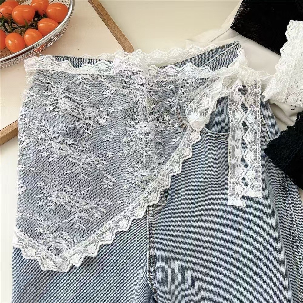 Harajuku Y2K Triangle Apron Fl - Embroidery Apron recension och pris
