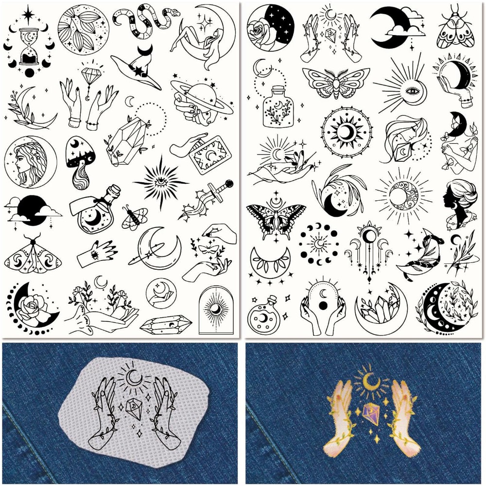 51Pcs Boho Moon Sun Water Solu - Embroidery Stitches recension och pris