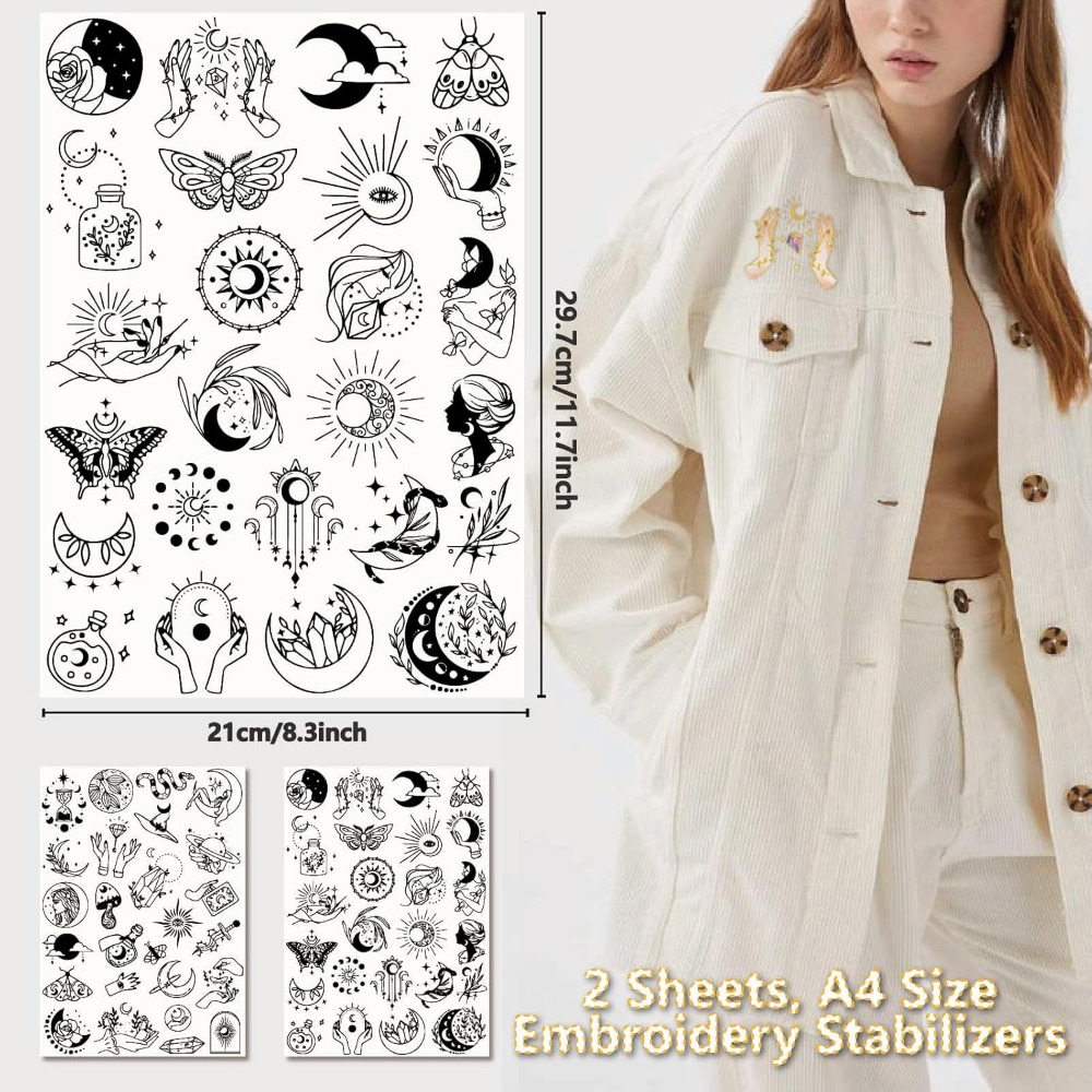 51Pcs Boho Moon Sun Water Solu - Embroidery Stitches recension och pris
