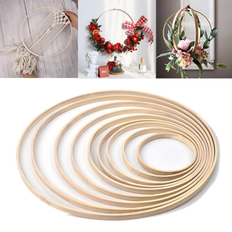 1/5Pcs 8-33cm Wooden DIY Handm - Embroidery Ring recension och pris
